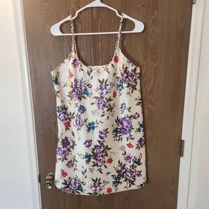 Vintage floral satin slip dress